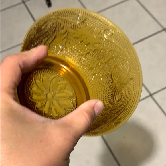 Vintage Tierra Amber glass small candy dish - Picture 4 of 10